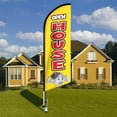 thumbnail image 1 of 15FT Open House Feather Flag with Pole Kit, Business Sign for Real Estate Agents, 1 of 13