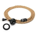 thumbnail image 1 of 15FT Plug in Hanging Light Fixture, Pendant Lamp Lights Cord with Switch Cord E26 Bulbs Socket, DIY Twisted Hemp Rope Overhead Lamps for Farmhouse Bedroom Home Lighting Decors, 1 of 8