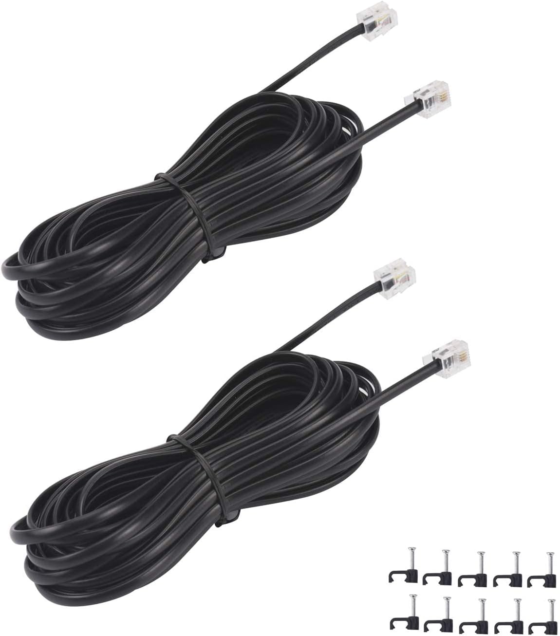 High Speed 3FT 1M RJ11 Telephone Phone ADSL Modem Line Cord Cable