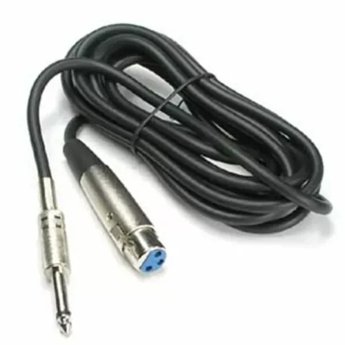 15Ft Xlr 3 Pin Female To 6.35Mm 1/4" Mono Male Mic Microphone Audio Cable Cord