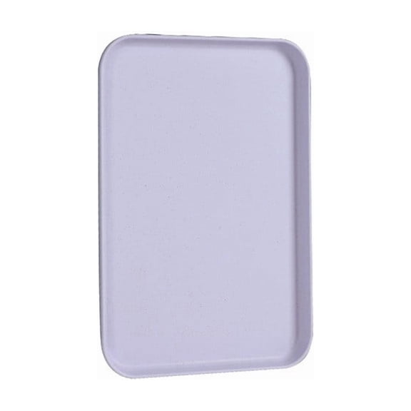 15In Purple Rectangular Serving Tray Lightweight Dinner Tray Non Slip for Restaurant Canteen Home Coffee Table, 1Pcs