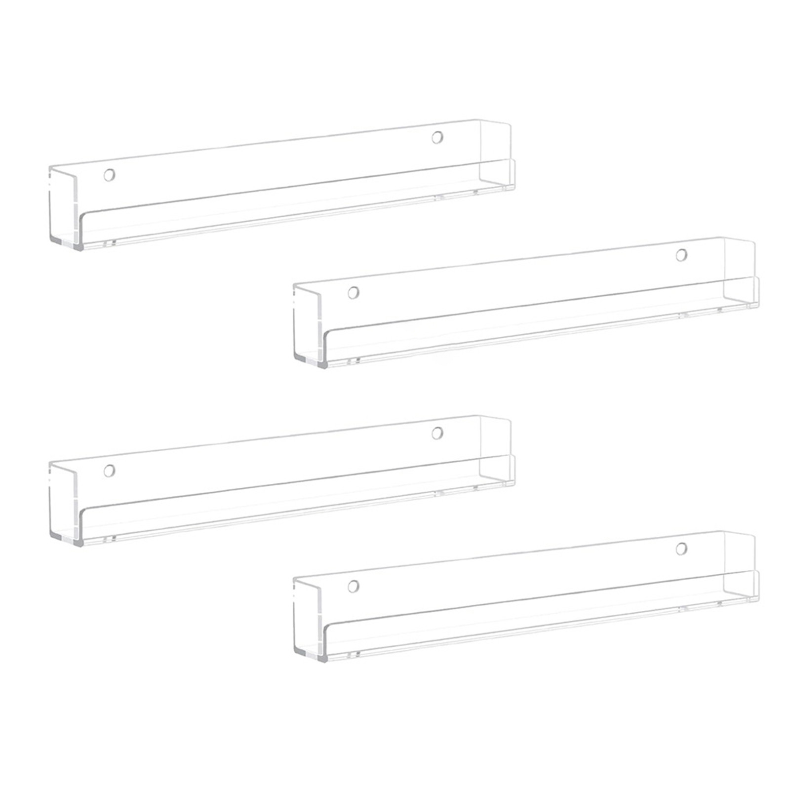 15Inch Clear Wall Shelf, Acrylic Small Floating Shelf for Wall, Home ...