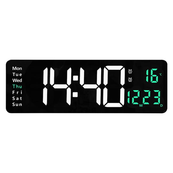 15Inch LED Wall Clock with Big Screen Display Contemporary Perfect for Living Room and Professional Setting