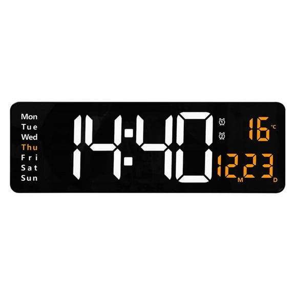 15Inch LED Wall Clock with Big Screen Display Contemporary Perfect for Living Room and Professional Setting