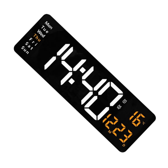 15Inch LED Wall Clock with Big Screen Display Contemporary for Living Room and Professional Setting