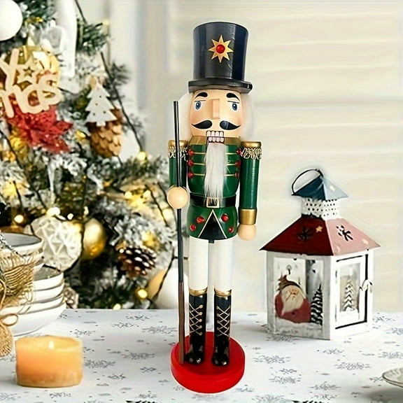 15Inch Wooden Soldier Nutcracker Christmas Decor -suitable for Festive Christmas Nutcracker Gift, Winter Indoor Decoration for Table, Desktop & Fireplace