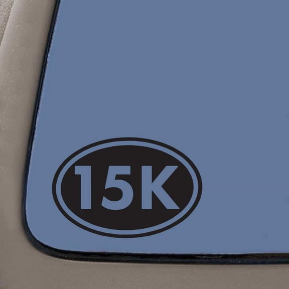15K Vinyl Decal | 5.25-Inches By 3.5-Inches | Black | Car Truck Van SUV Laptop Macbook Wall Decals