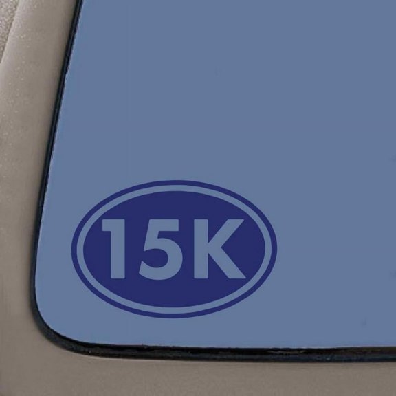 15K Vinyl Decal | 5.25-Inches By 3.5-Inches | Blue | Car Truck Van SUV Laptop Macbook Wall Decals