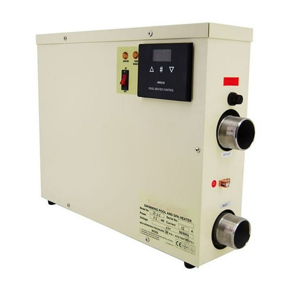15KW Water Heater Swimming Pool Bathtube Thermostat Fast Heating High Temperature Safety Protection ,Easy to Operate - SINGLE PHASE 220V_S