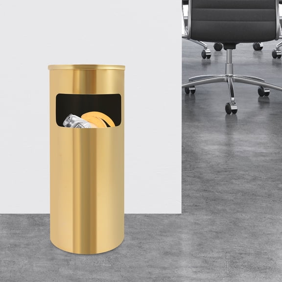 15L/3.3Gal Stainless Steel Metal Trash Can Litter Bin Stainless Steel Waste Bin with Removable Inner Bin