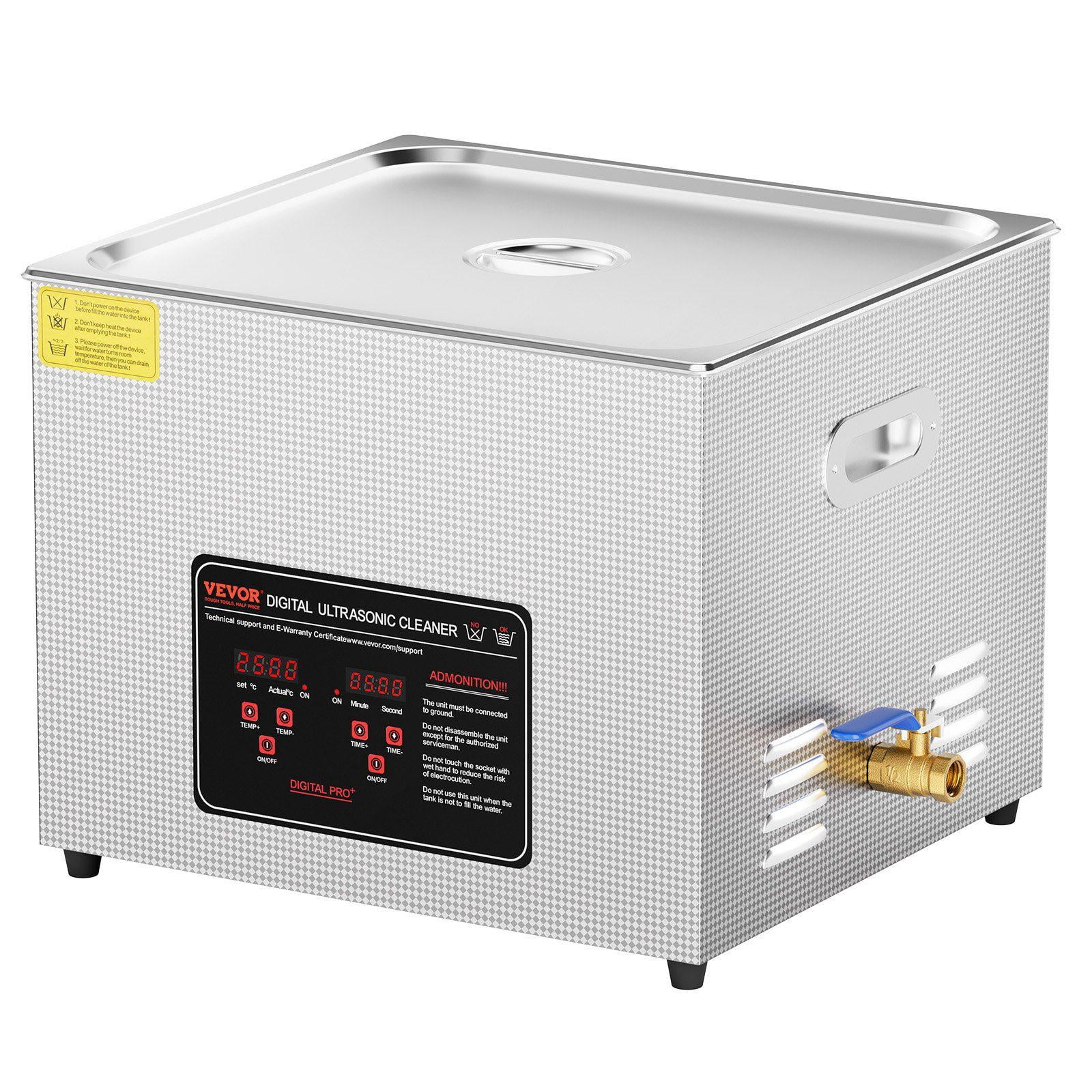 15L 360W Professional Ultrasonic Cleaner with Timer Heater 40kHz Digital Cleaning Machine Basket for Watch Glasses Jewelry Retainer Industrial Parts Tools