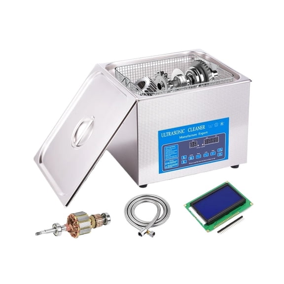 15L Degas Ultrasonic Cleaning Machine Hardware Auto Parts Ultrasound Washer Injector Engine Mould Oil Cleaner Degreasing