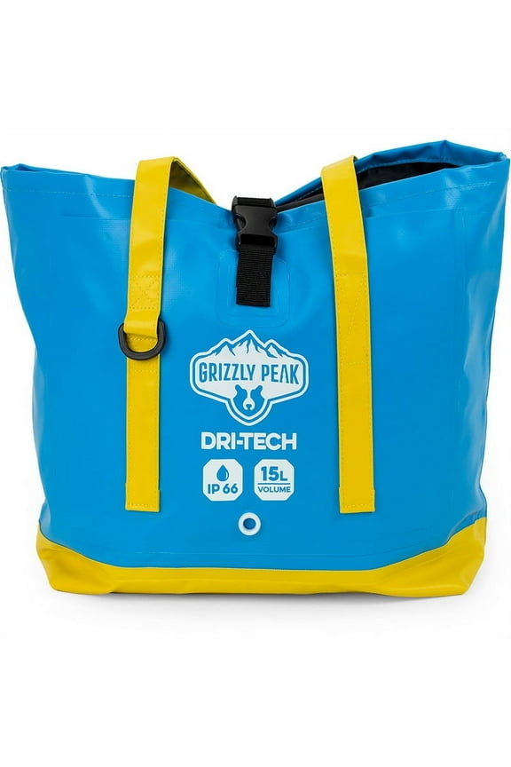 15L Dri-Tech Waterproof Beach Tote Dry Bag - IP 66, Holds Personal Belongings