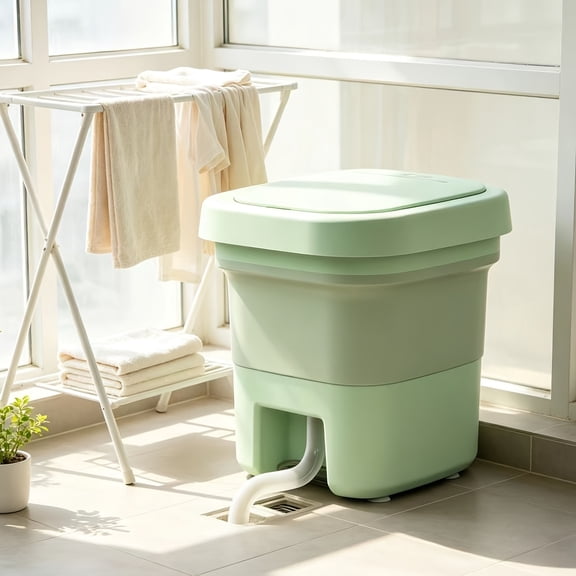 15L High Capacity Foldable Mini Washer | 3 Deep Cleaning Modes, Semi-Automatic Washing Machine with Soft Spin Dry for Socks, Towels and Delicate Clothes