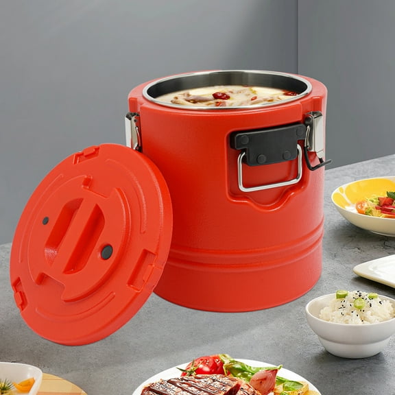15L Insulated Soup Container, Non-Electric Food Warmer 6-8H Cold/4-6H Hot Energy Saving