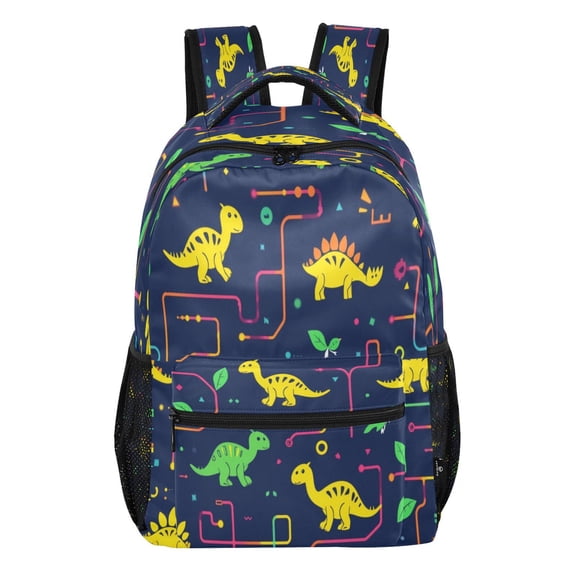 15L Large Laptop Backpack Lightweight Multi Pocket Travel Bag for Men Women Business Commuter, Color Dinos Printed
