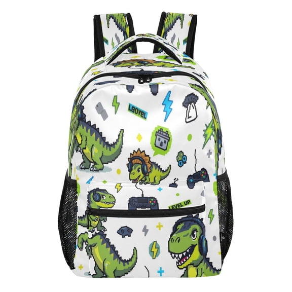 15L Large Laptop Backpack Lightweight Multi Pocket Travel Bag for Men Women Business Commuter, Gamer Dinos Printed