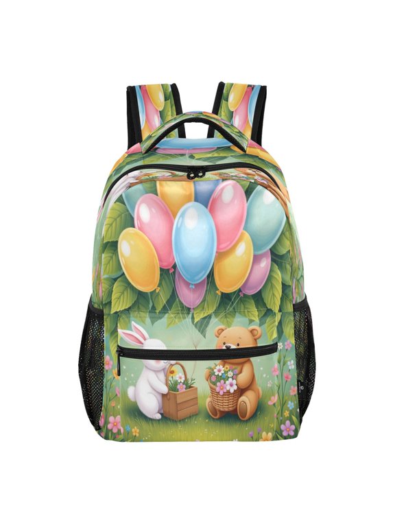 15L Large Laptop Backpack Lightweight Multi Pocket Travel Bag for Men Women Business Commuter, Garden Buddies Printed
