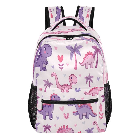 15L Large Laptop Backpack Lightweight Multi Pocket Travel Bag for Men Women Business Commuter, Lavender Dino Printed
