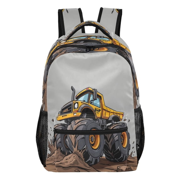15L Large Laptop Backpack Lightweight Multi Pocket Travel Bag for Men Women Business Commuter, Monster-hhaul Printed