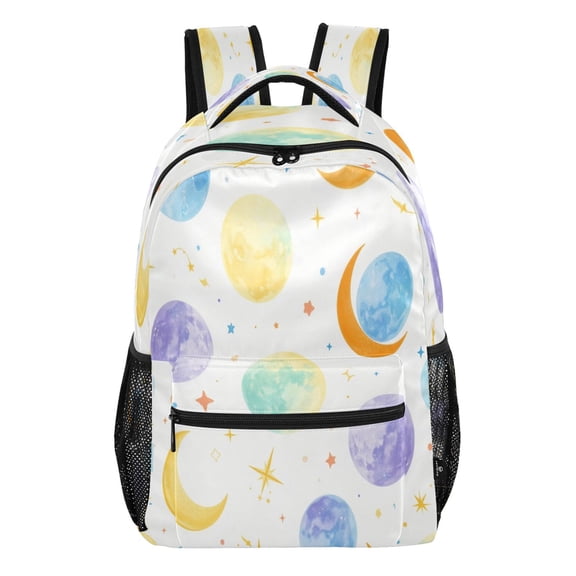 15L Large Laptop Backpack Lightweight Multi Pocket Travel Bag for Men Women Business Commuter, Pastel Cosmos (2) Printed