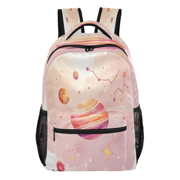 15L Large Laptop Backpack Lightweight Multi Pocket Travel Bag for Men Women Business Commuter, Pastel Cosmos Printed