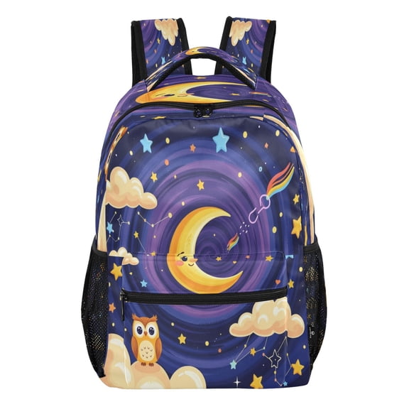 15L Large Laptop Backpack Lightweight Multi Pocket Travel Bag for Men Women Business Commuter, Starry Printed