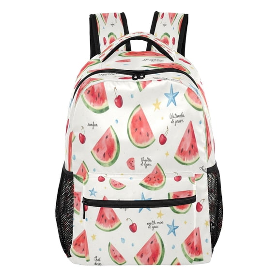 15L Large Laptop Backpack Lightweight Multi Pocket Travel Bag for Men Women Business Commuter, Watermelon Print Printed