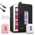 15L Mini Fridge, 21 Can Bedroom Refrigerator, Portable Cooler &Warmer