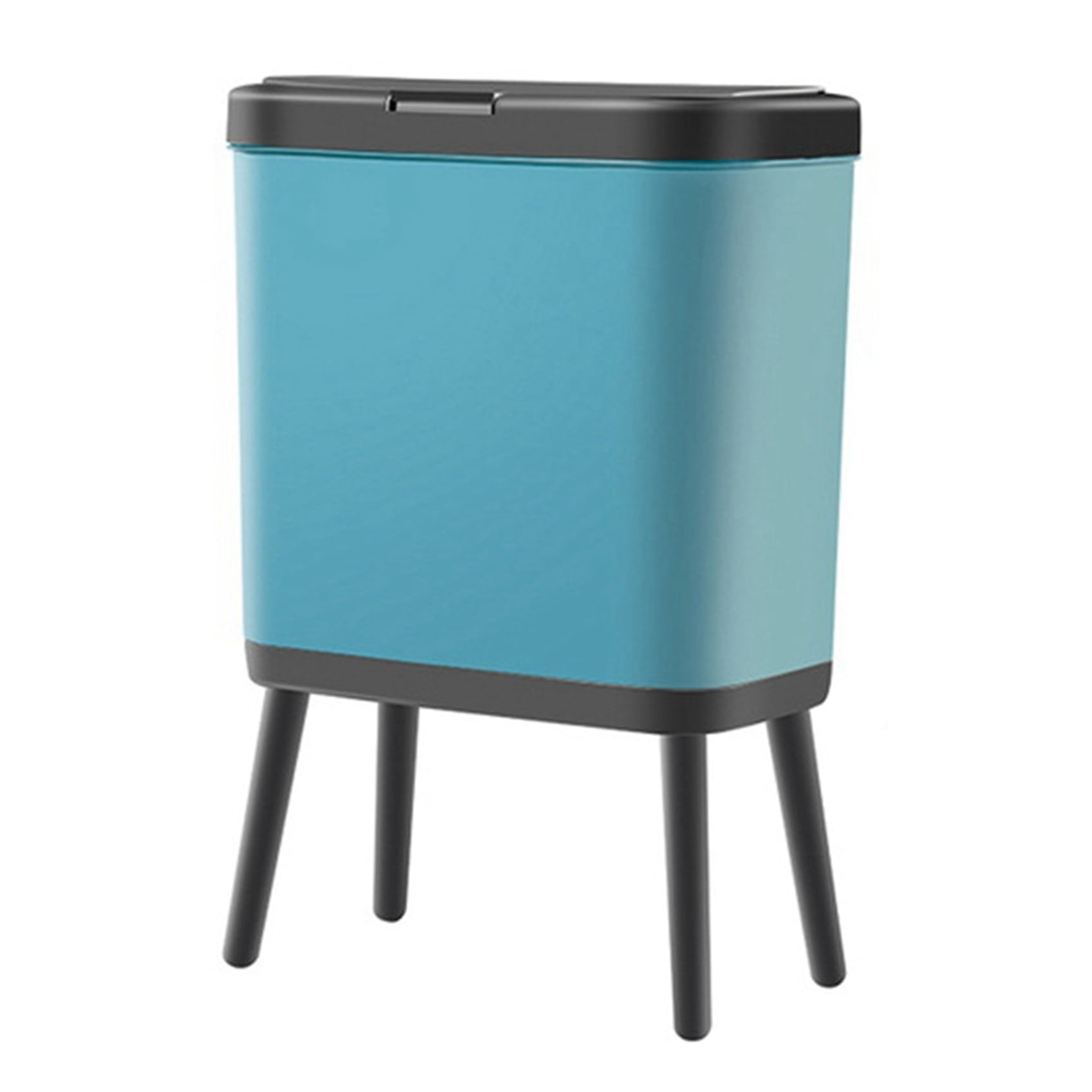 15L Nordic Style High Foot Kitchen Trash Can Press Type Plastic Toilet