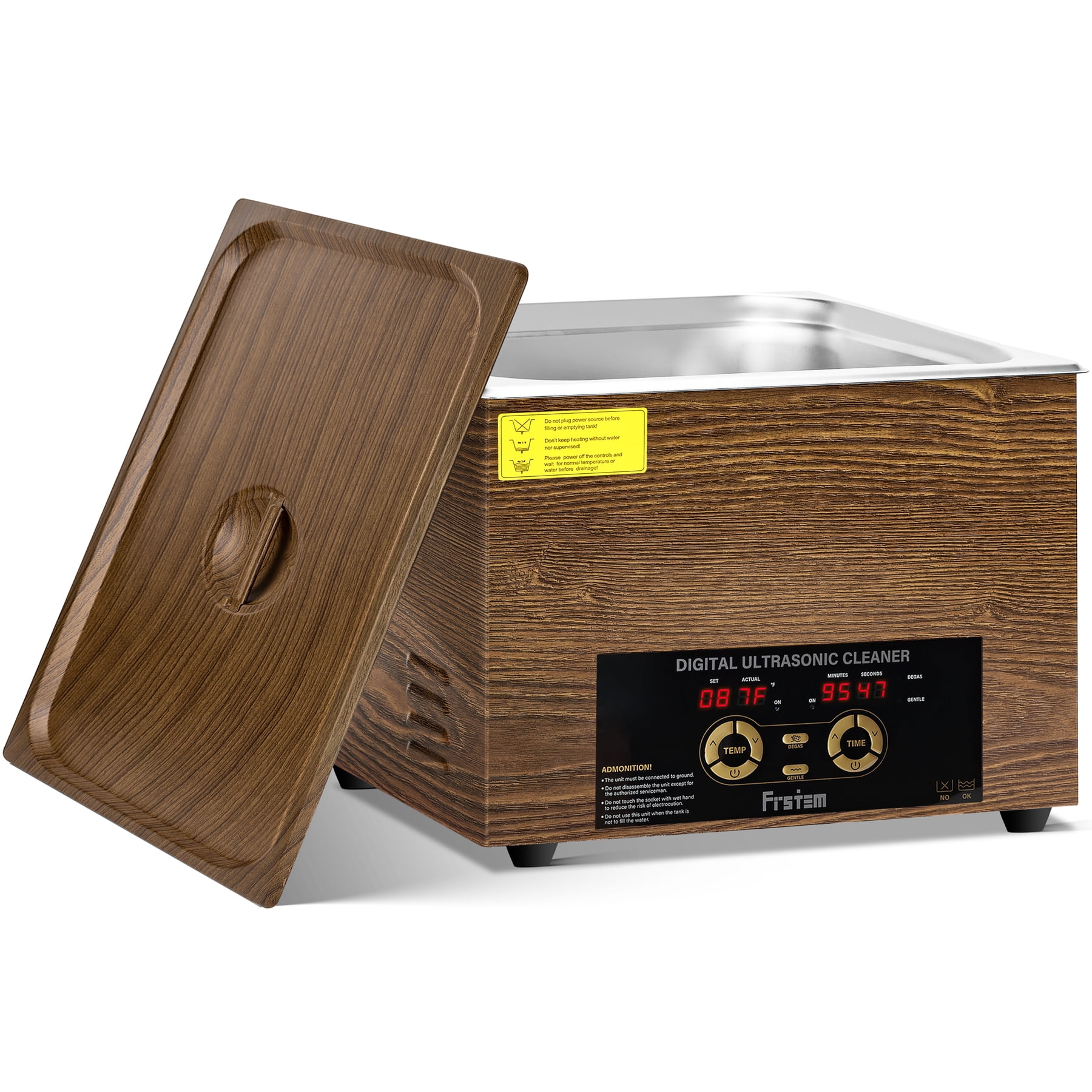 FRSTEM 15L Professional Ultrasonic Cleaner, 4 gal Industrial Auto Cleaning Machine with Degas and Gentle Mode