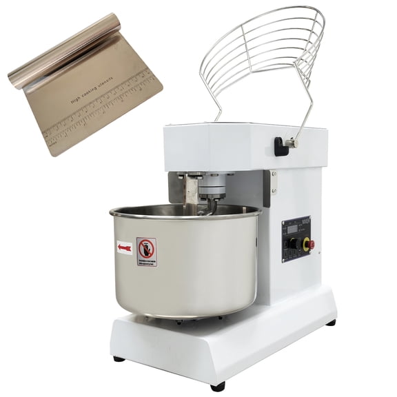 15L Spiral Dough Mixer Double-Acting Variable-Speed Flour Kneading Mixing Machine 110V Max 11lb Dry Flour Capacity