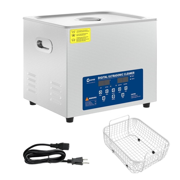 15L Ultrasonic Cleaner with Heated Function, Digital Timer & Stainless Steel Tank, Heavy-Duty Cleaning Machine for Auto Parts, Industrial Components, Jewelry, Glasses