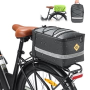 15L Waterproof Bicycle Rear Rack Bag, Thickened Hard-Shell Bike Trunk Pannier with Quick Release, Large Capacity Commuter Cargo Bag for Road, Mountain E-Bikes