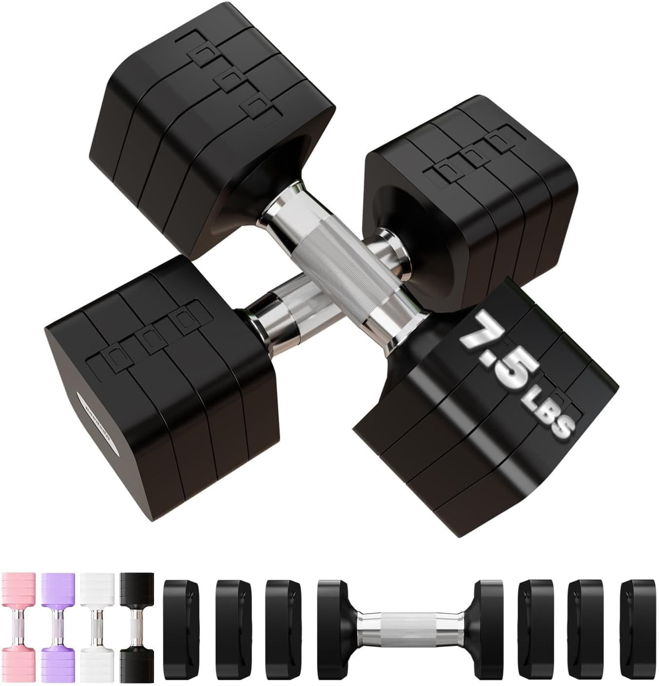 15LB 20LB 30LB 40LB 50LB Adjustable Dumbbell Set Free Weights Dumbbells Set for Women Men Hand Weights Sets Adjust Dumbbell Weight Sets for Home Gym Exercise Workout Strength Training Equipments
