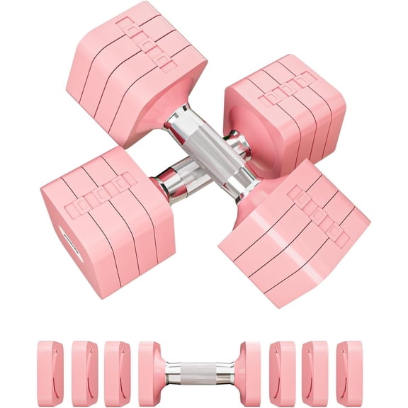 15LB 20LB 40LB 50LB Adjustable Dumbbell Set Free Weights Dumbbells Set for Women Men Hand Weights Sets Adjust Dumbbell Weight Sets for Gym Exercise Workout Strength Equipments