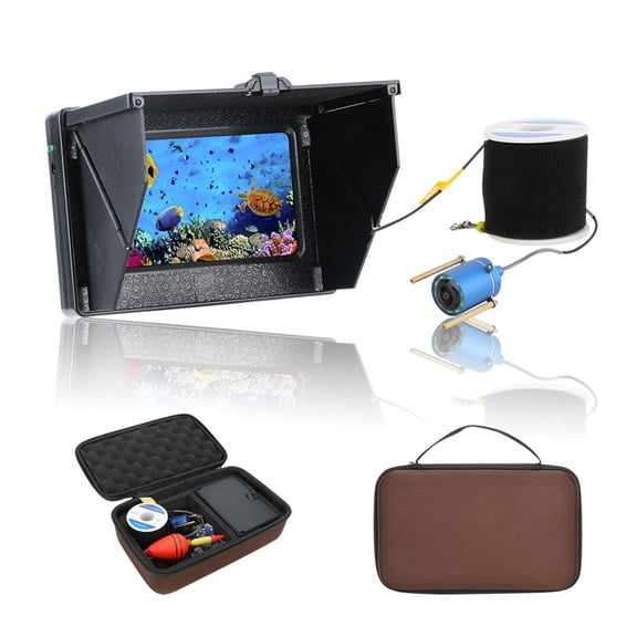 15M/30M 1200TVL Fish Finder Underwater Fishing Camera 4.3 inch Monitor 10PCS LED Night Vision 195 Degrees Camera For Fishing ,Easy to Use