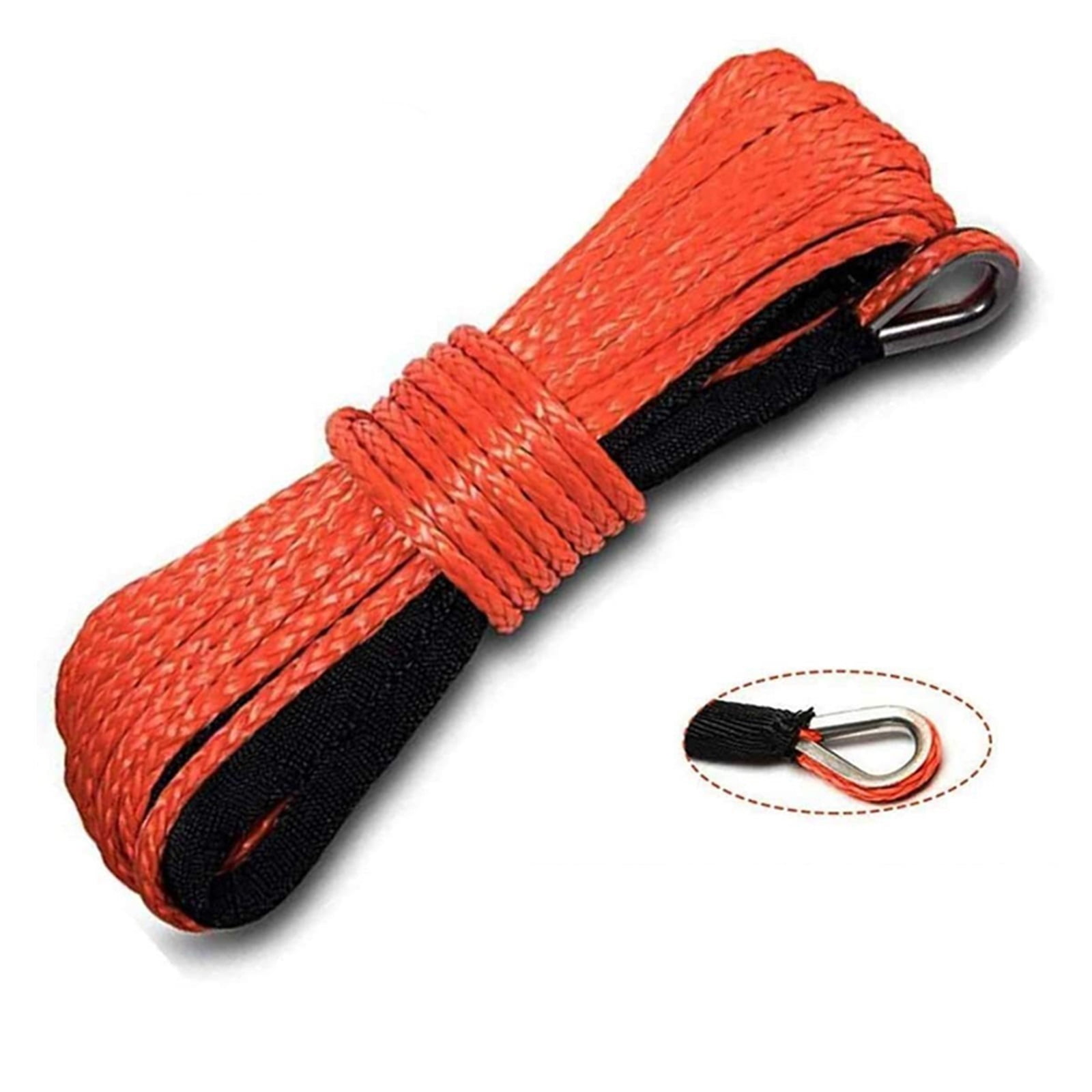 4WD Synthetic Cable With Sheath AIRKOUL 50ft Synthetic Winch Rope – 10,000 Lbs Capacity, 1/4" Thick, For ATV/UTV/4WD Recovery Warn Winch Synthetic Rope - Foto 10