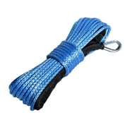 15M 6mm Winch Rope Trailer String Line Cable Synthetic Towing Rope With Hook Car Emergency String 7700lbs For ATV UTV Truck Boat ,Great Compatibility