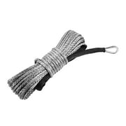 15M 6mm Winch Rope Trailer String Line Cable Synthetic Towing Rope With Hook Car Emergency String 7700lbs For ATV UTV Truck Boat ,Great Compatibility