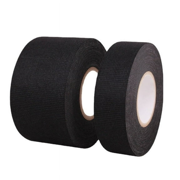 15M Black Self-Adhesive Fabric Tape | Flannel Cloth Wiring Tape for Electrical Harnessing | Noise Damping Heat Proof | Strong Adhesive for Cars, Appliances & Tools