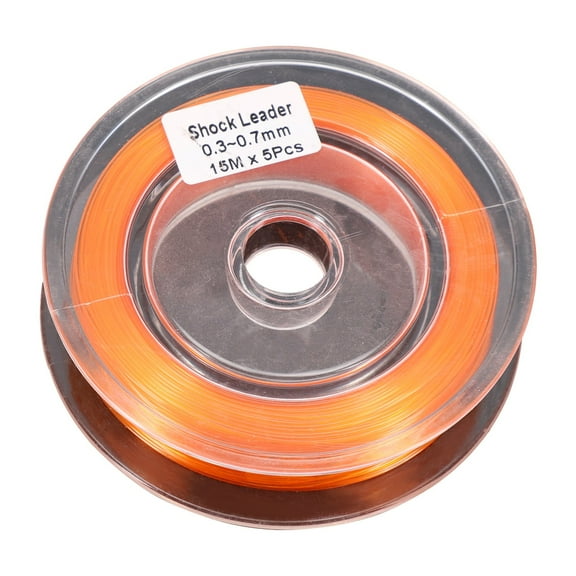 15M Fishing Fly Nylon Line Buffer Front Wire Sinking Shock Leader Line Orange