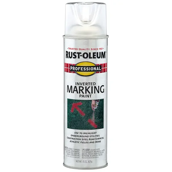 15Oz Clear Professional Inverted Marking Spray Paint Rust-Oleum Spray Paint