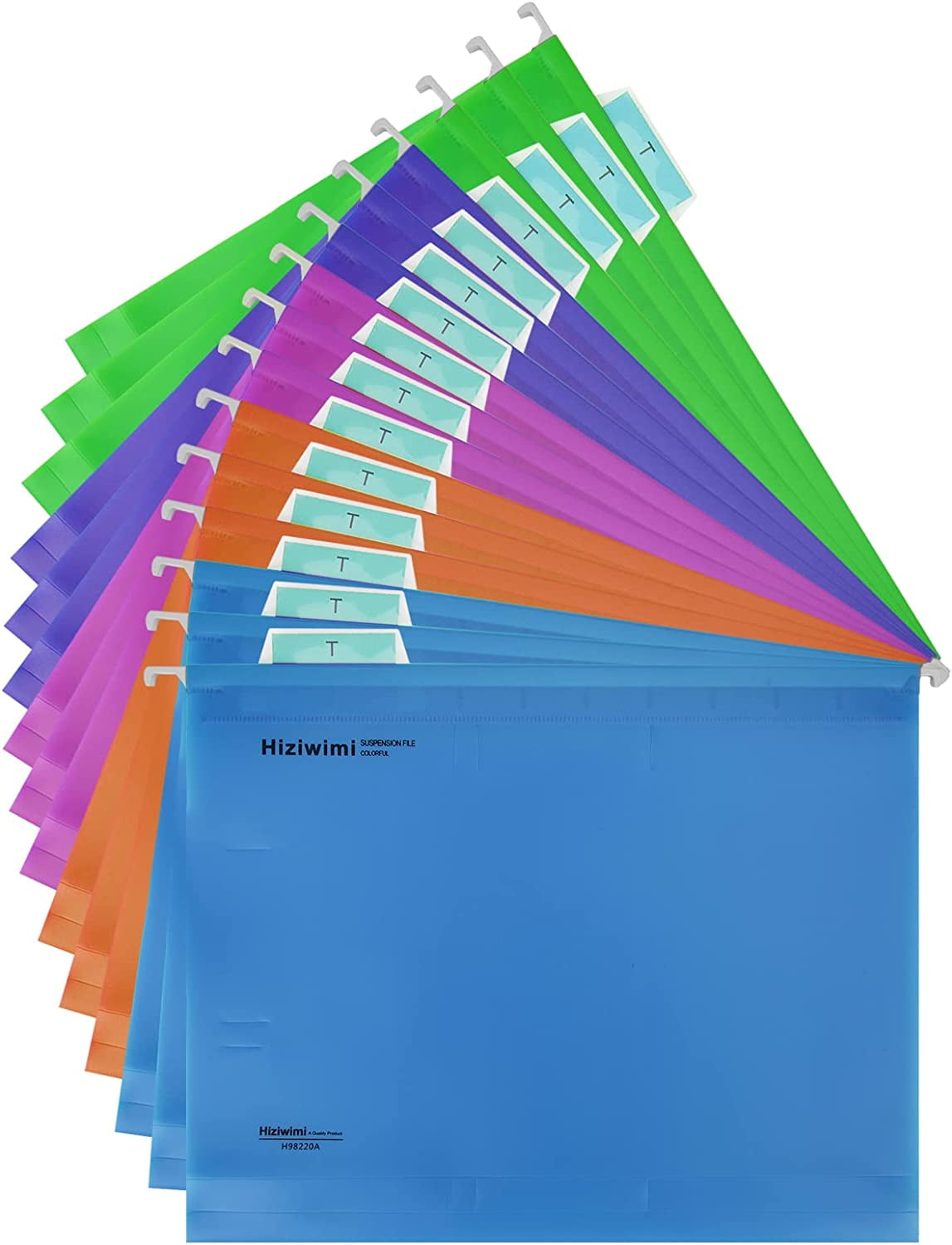 Iris USA Medium Portable Desktop File Box, Clear - 6 Pack, Side Handles, Hanging File Folders, Tabs & Inserts, Letter Size