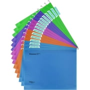 15PC PVC Hanging File Folders Letter Size Filing Cabinet Suspension Files with Tabs and Inserts Hanging File Folders
