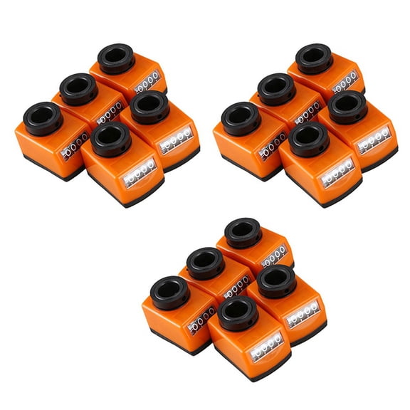 15PCS 04 Line 14mm Standar Version Position Indicator Counter,15 x Digital position display,Orange