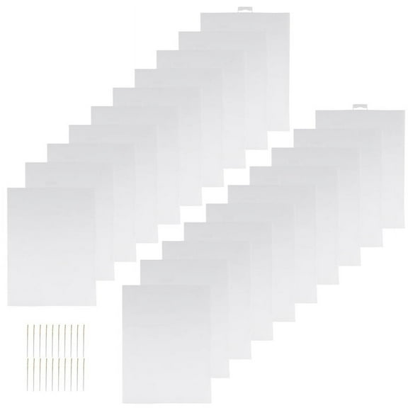 15PCS 14 Count Plastic Mesh Canvas Sheets, Perforated Plastic Stitching Canvas Plastic Mesh Canvas