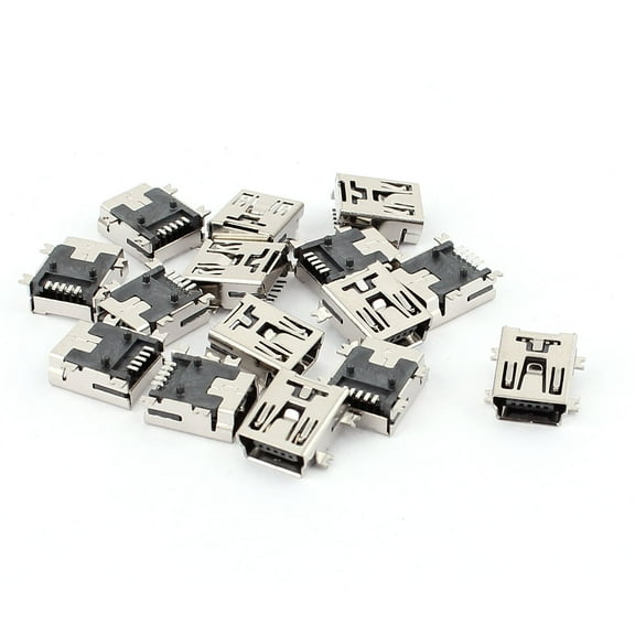 15PCS 5-Pin Type B SMT SMD USB Female Socket Jack Connector