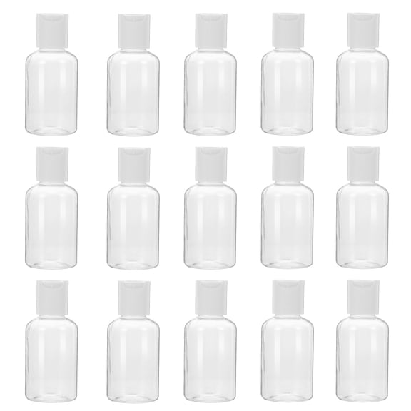 15PCS 50ml Press Sub Bottle Empty Lotion Refillable Bottle Plastic Cosmetics Storage Container Portable Lotion Travel Bottle for Shampoo Cream Lotion (Random Color)