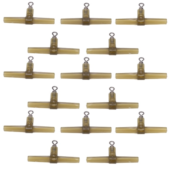 15PCS Anti Tangle Sleeves Side Bend with Swivel Carp Hook Link Carp Fishing Helicopter Rig 3.94 inches / 10 cm